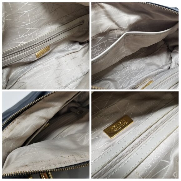 Badgley Mischka Black Leather & Gold Handbag & Crossbody Messenger Bag Handbags - Picture 15 of 16